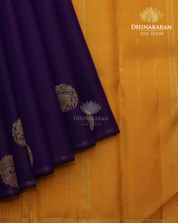 Purple Borderless Kanjivaram-sar2814