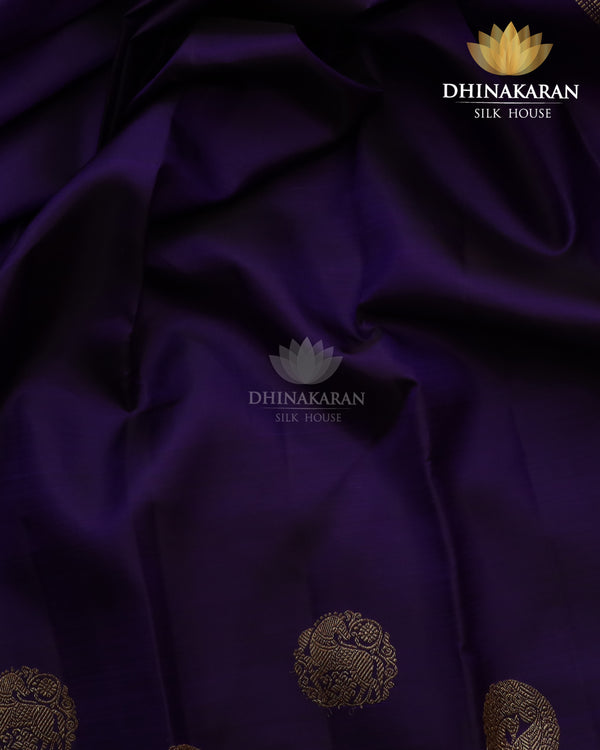 Purple Borderless Kanjivaram-sar2814