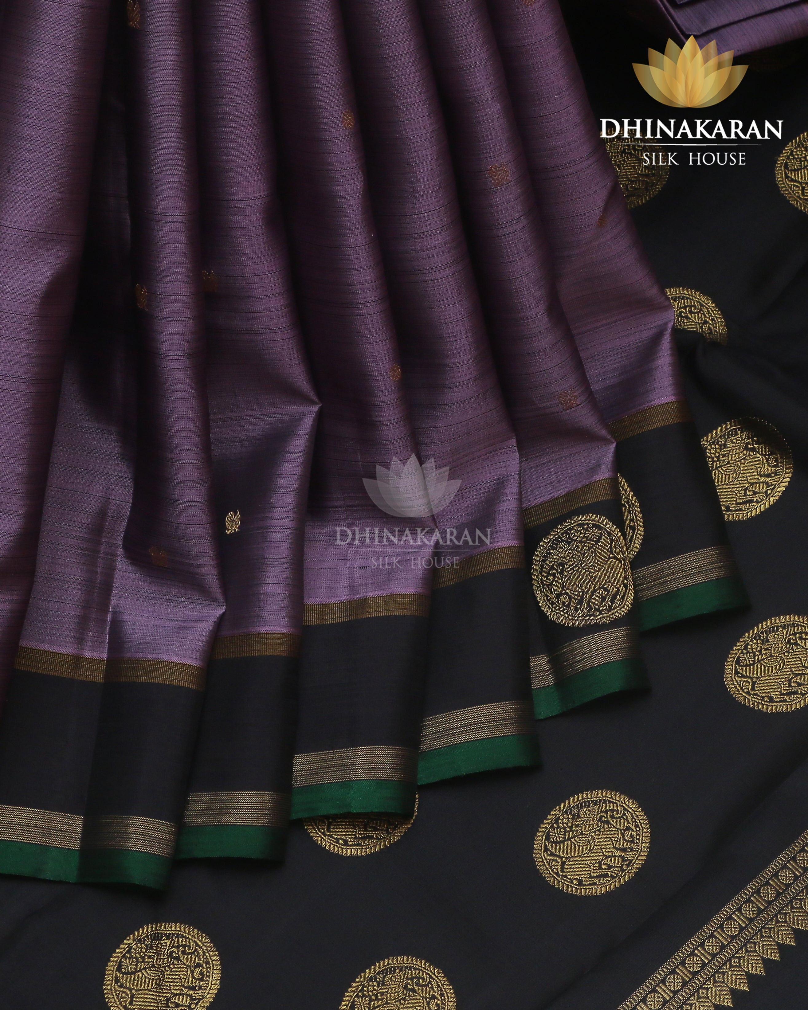 Dark Lavender Kanjivaram-sar796