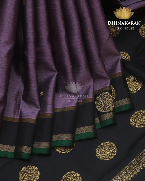 Dark Lavender Kanjivaram-sar796