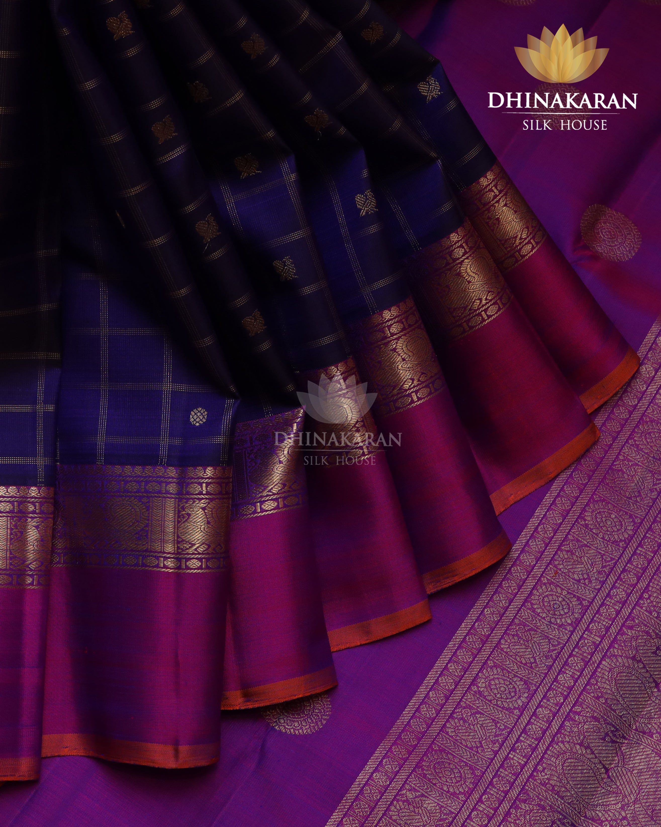 Purple Kattam Butta Kanjivaram-sau4168