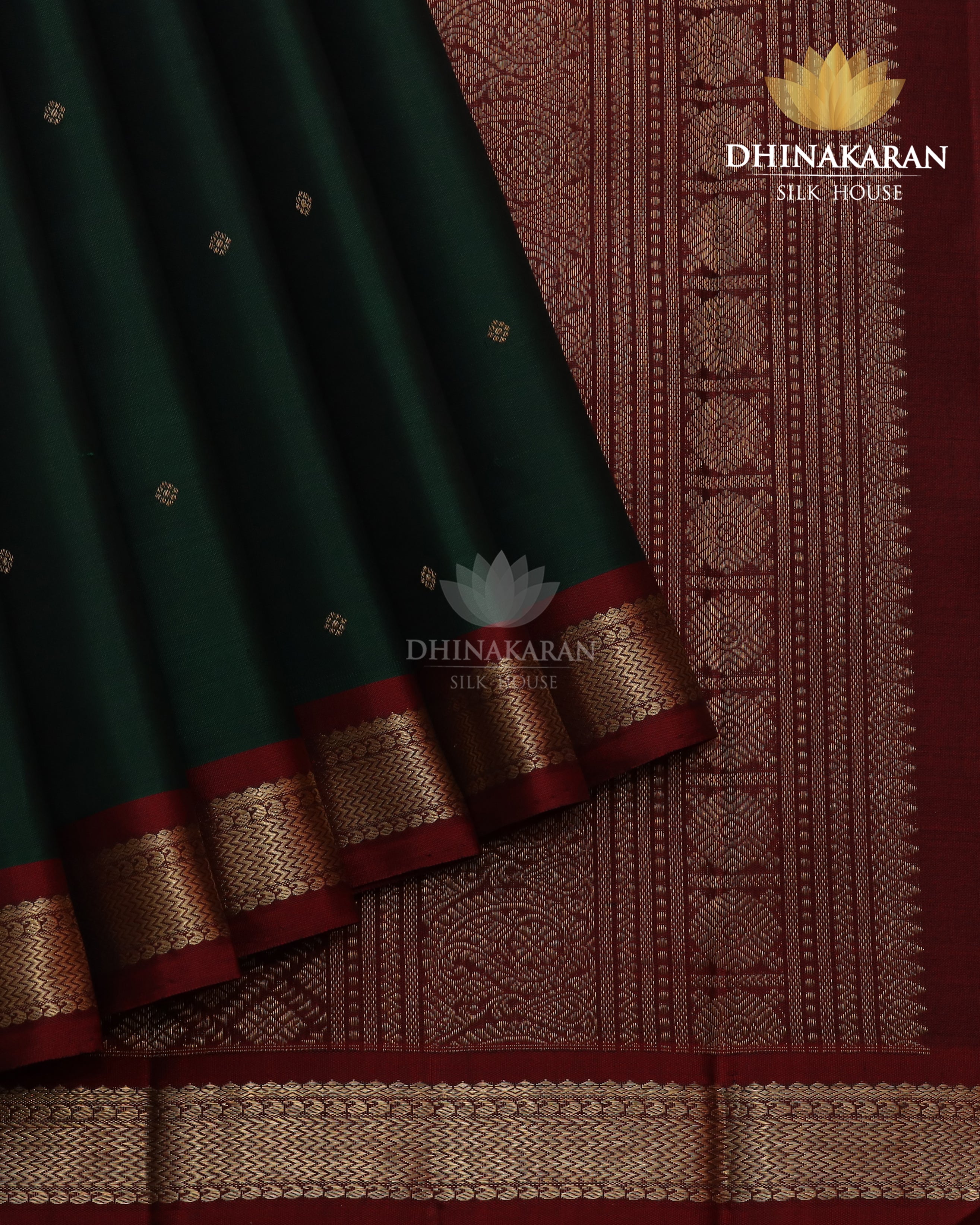 Bottle Green Kanjivaram-sau1008