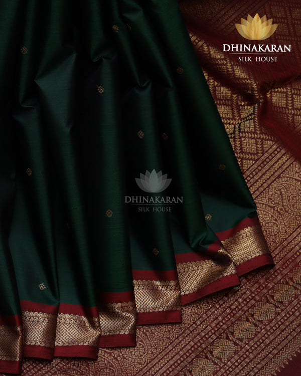 Bottle Green Kanjivaram-sau1008