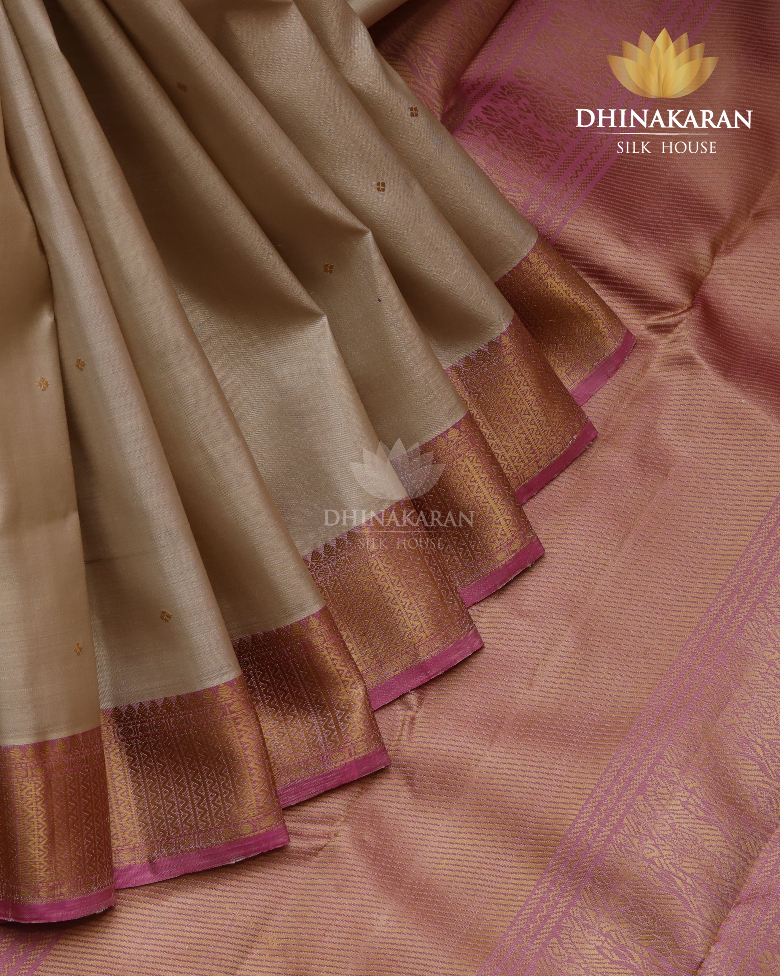Beige Silk On Silk Kanjivaram-sar2396