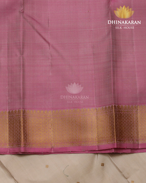 Beige Silk On Silk Kanjivaram-sar2396
