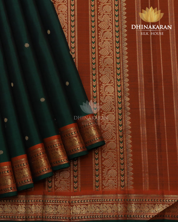 Bottle Green Kanjivaram-sau3074