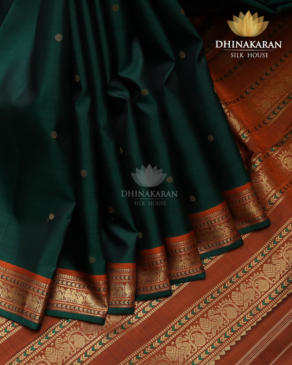 Bottle Green Kanjivaram-sau3074