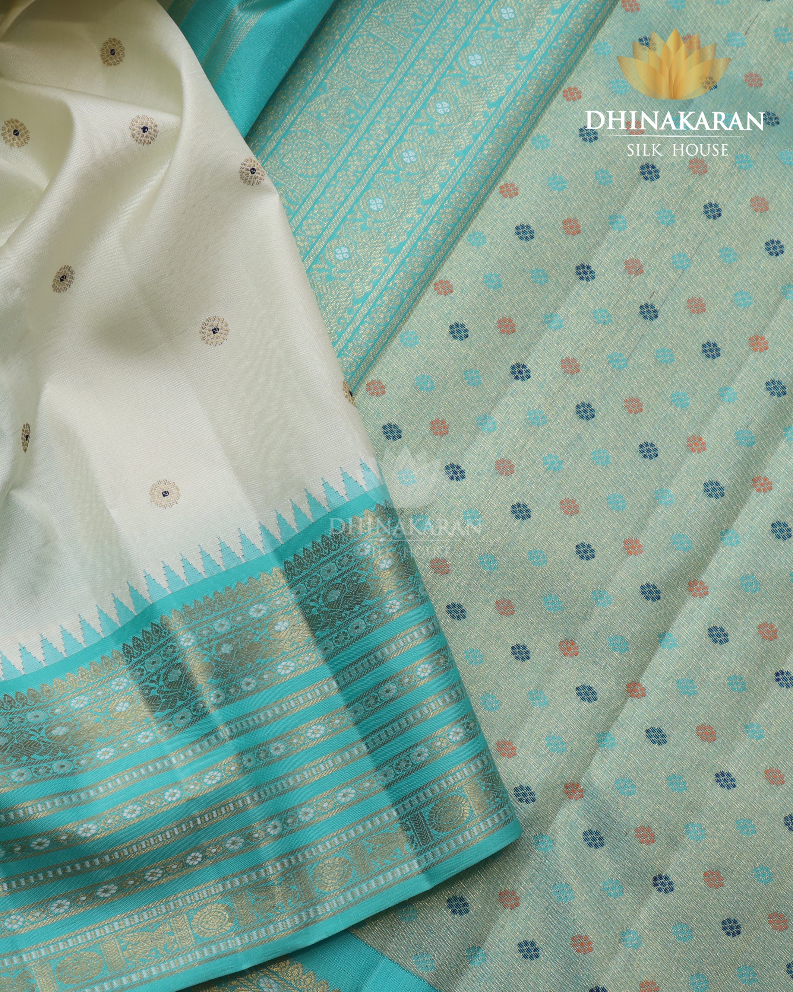 Off White Meena Kanjivaram-sau3076