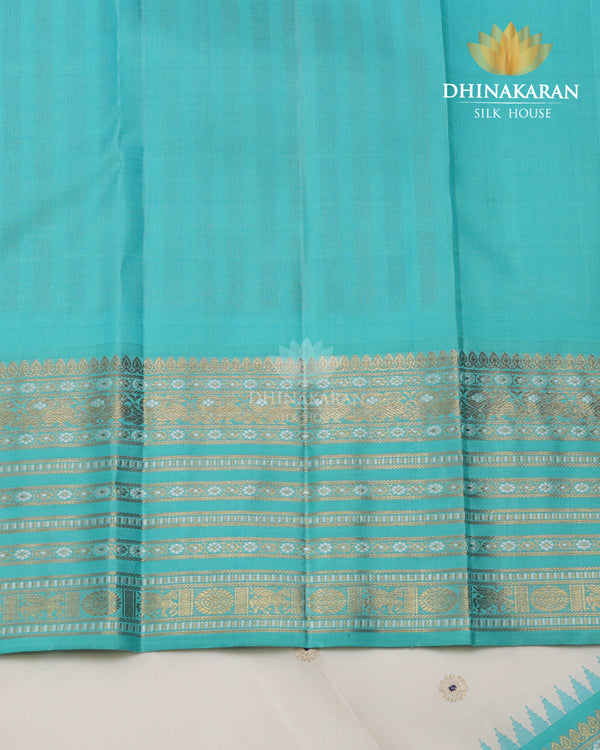 Off White Meena Kanjivaram-sau3076