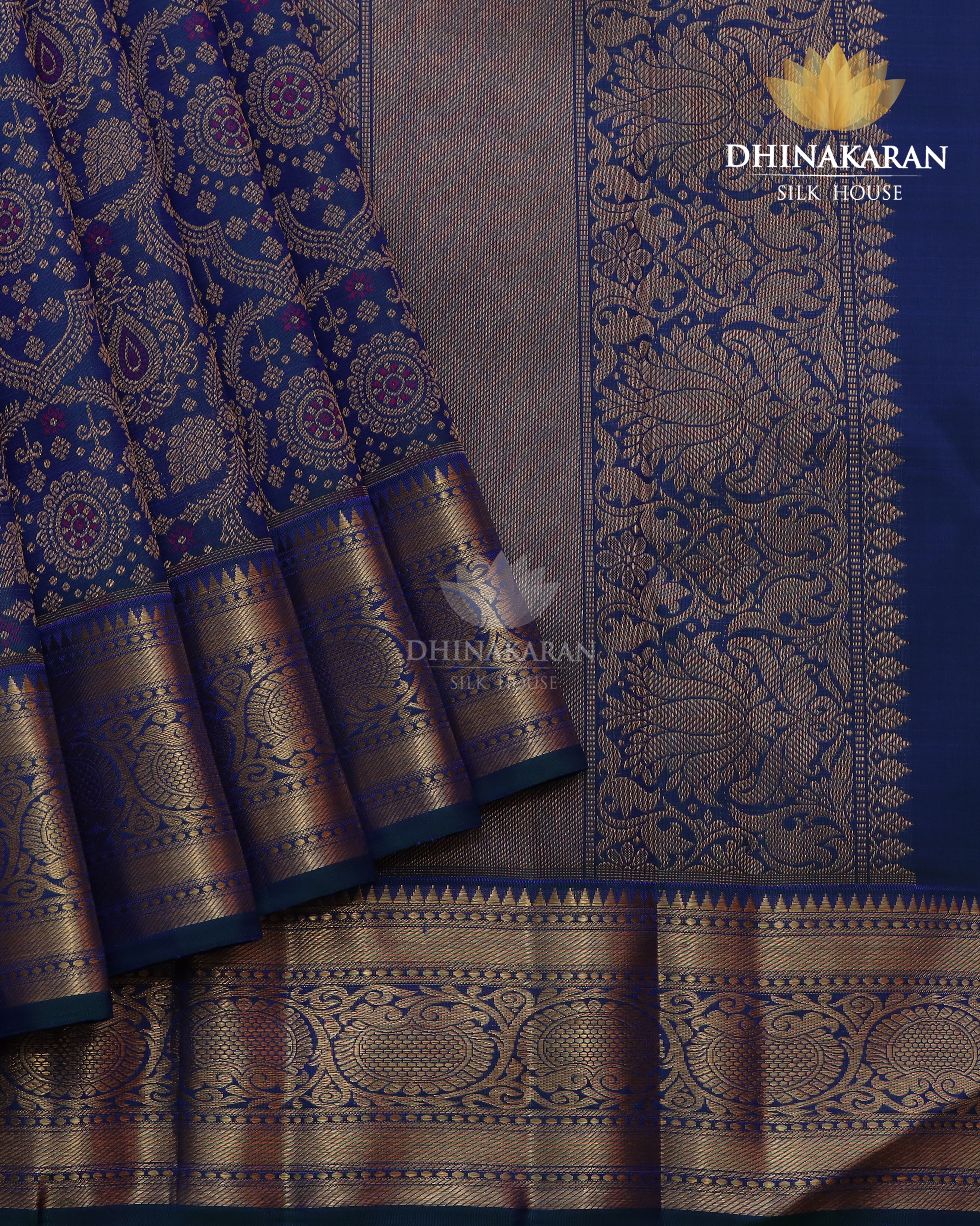 Peacock Colour Brocade Kanjivaram-sv424