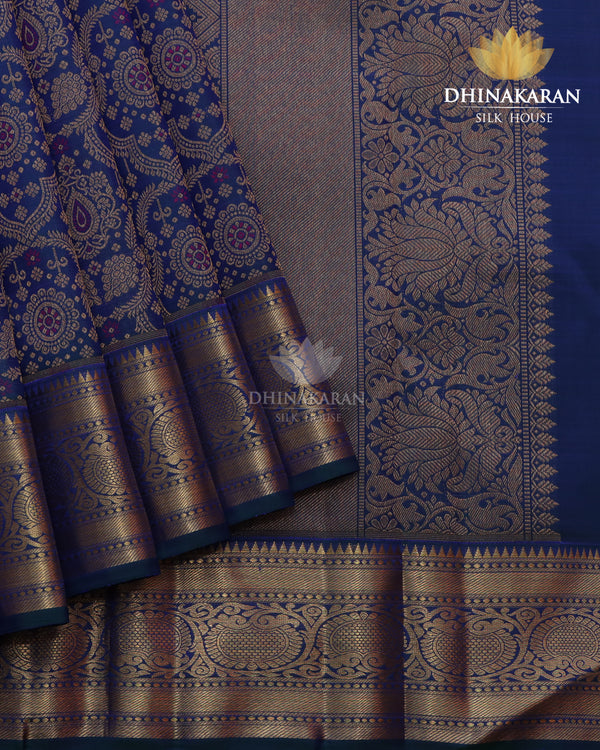 Peacock Colour Brocade Kanjivaram-sv424