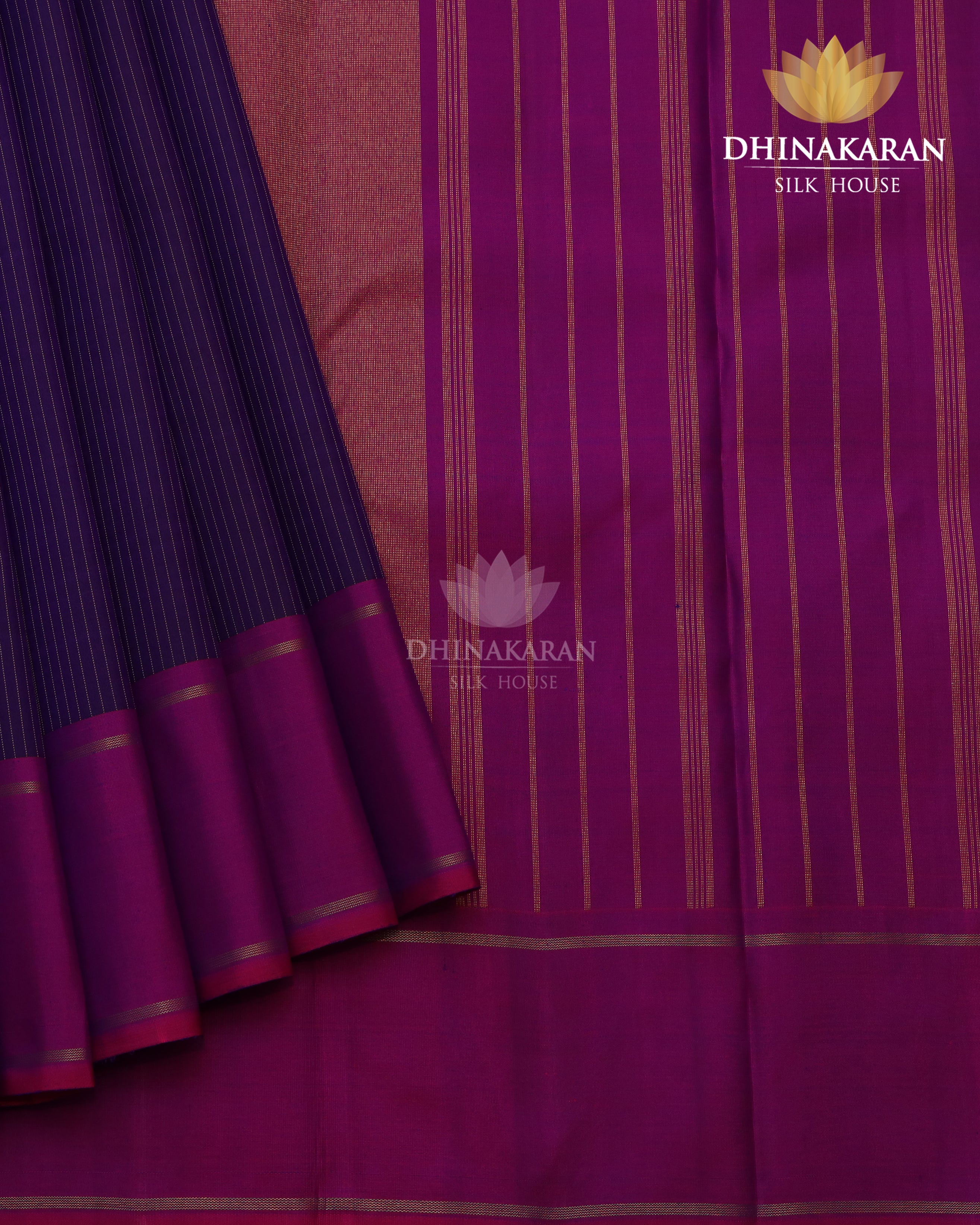Purple Pin Stripe Kanjivaram-sar4000