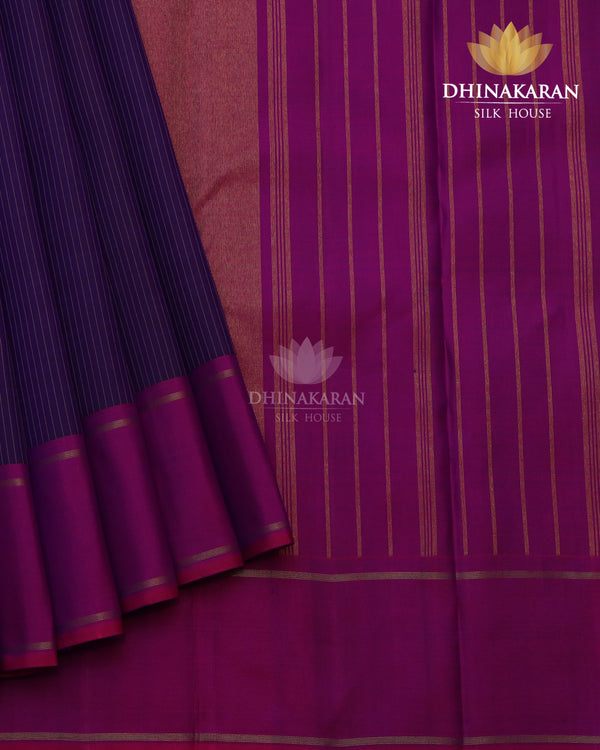 Purple Pin Stripe Kanjivaram-sar4000