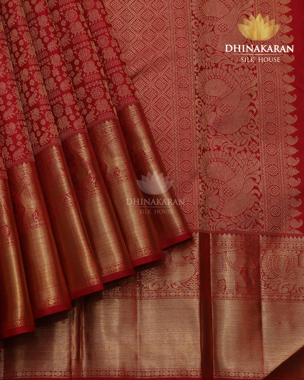 Red Brocade Kanjivaram-sv422