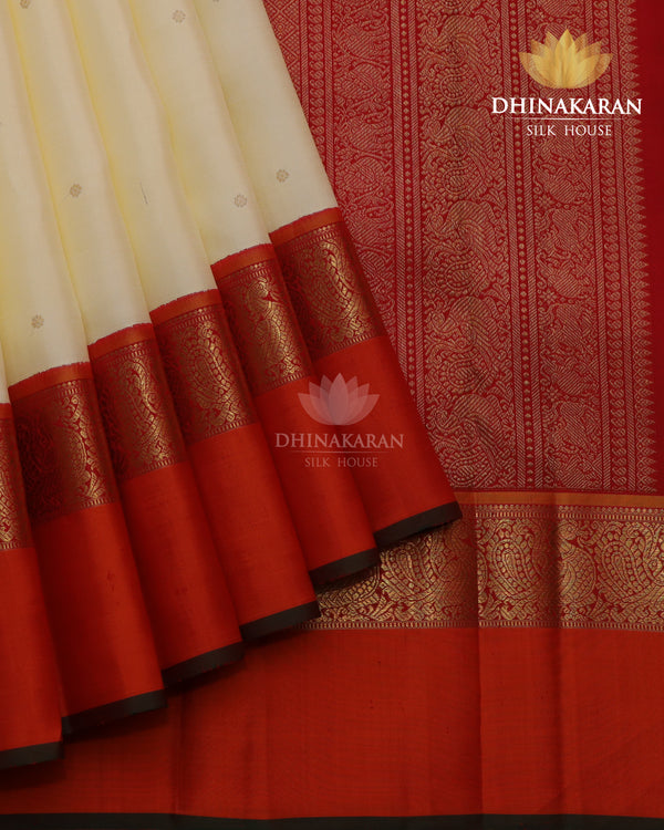 Cream Colour Kanjivaram-sau2572