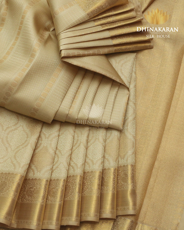 Beige Kanjivaram-sau956