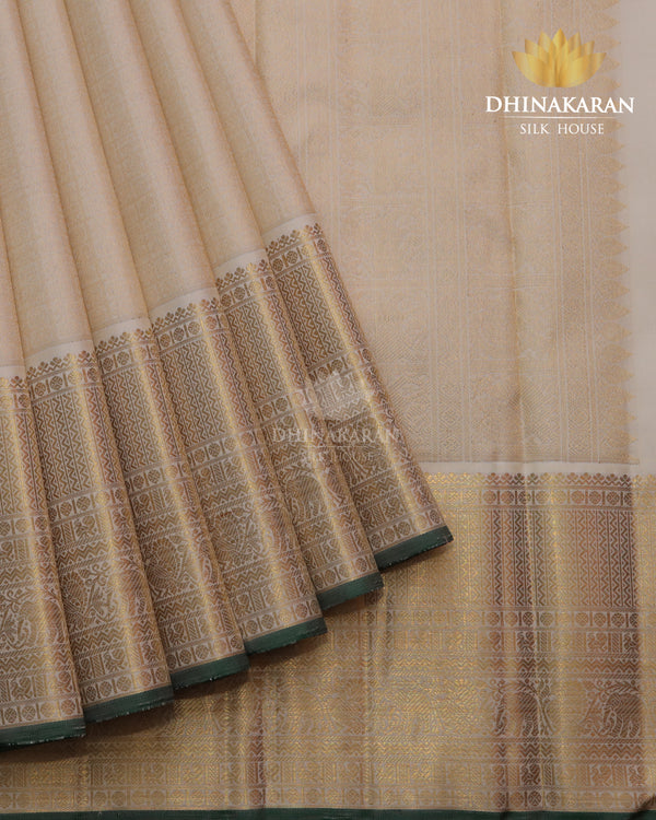 Ivory Brocade Kanjivaram-sv502