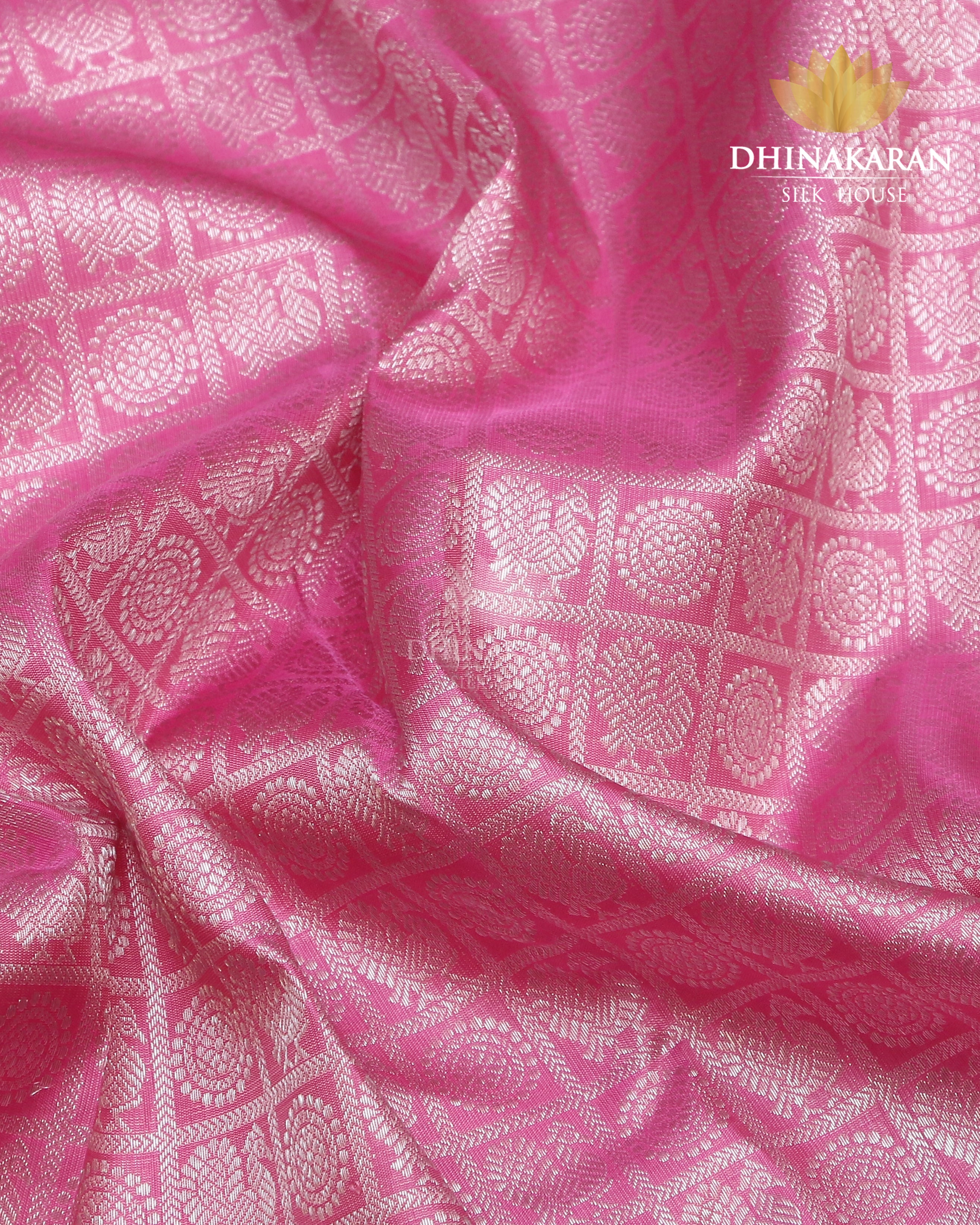 Candy Pink Kanjivaram Brocade With Kataam Butta   - SV 16